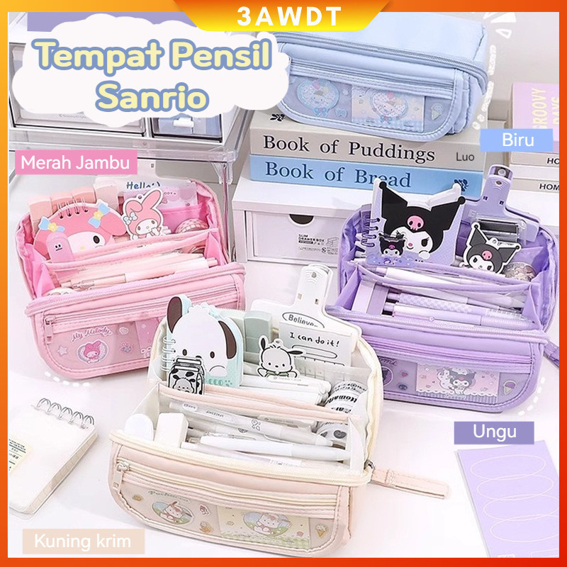 

【COD】2024 Tempat Pensil Cinnamoroll Baru Sanrio Anime My Melody Kuromi Penyimpanan Alat Tulis Siswa Perlengkapan Sekolah Kawaii Hadiah Lucu