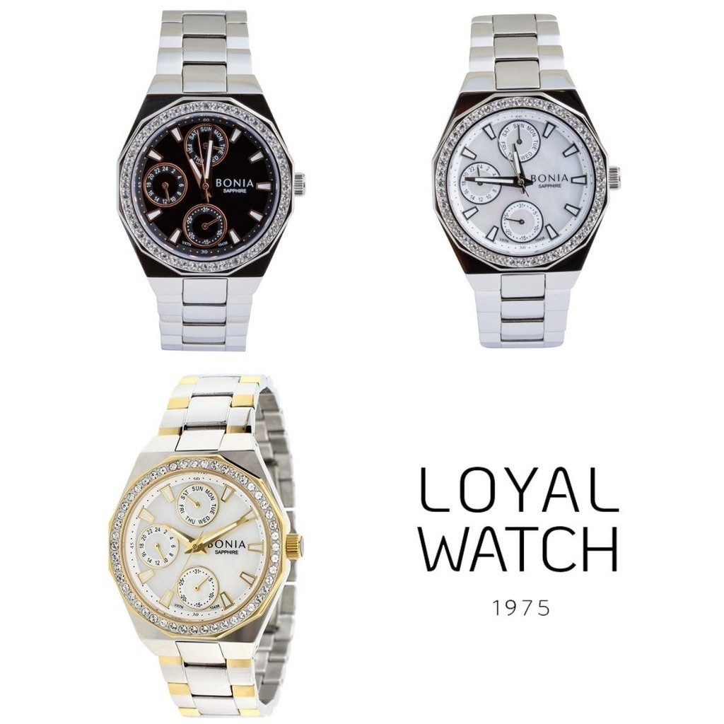 Jam Tangan Bonia SWAROVSKI Multifunction Wanita BP10438 Original Garansi Resmi