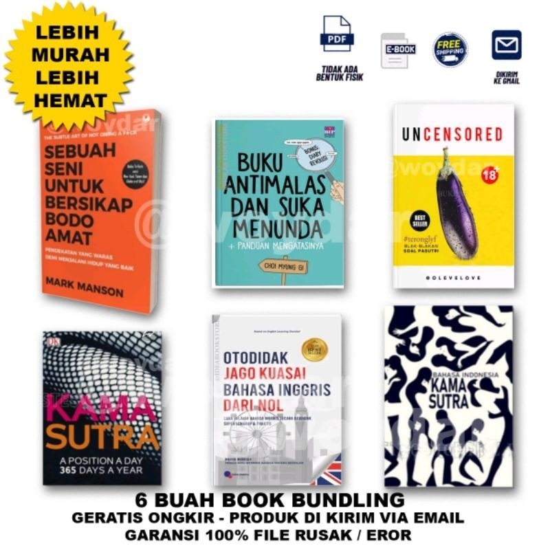 

Sebuah Seni Untuk Bersikap Bodo Amat | Buku Anti Malas Dan Suka Menunda| Paket Enam Buku Lebih Hemat