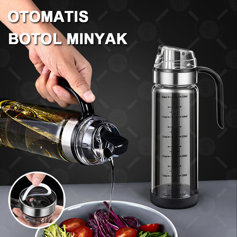 550ml Minyak Gelas Yang Dapat Membuka Sendiri Botol Bottle Kaca Botol Minyak Goreng Botol