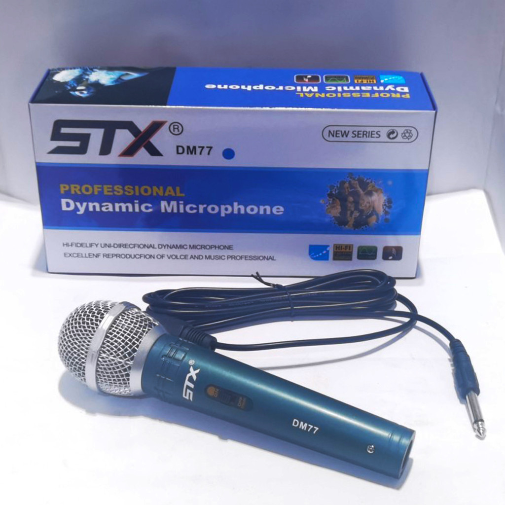 Mic Karaoke Kabel STX DM77 Microphone Vocal Mik Mikrofon
