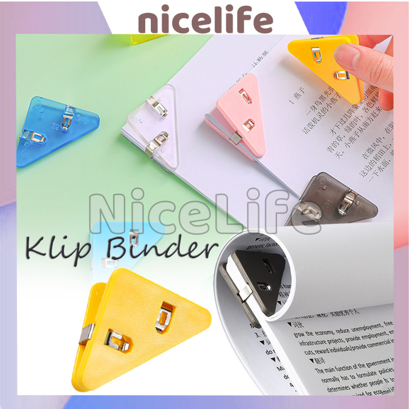 

Paper Clip Segitiga Warna-Warni Klip Sudut / Acrylic Corner Clamp / Klip Kertas / Penjepit Sudut Kertas / Klip Binder