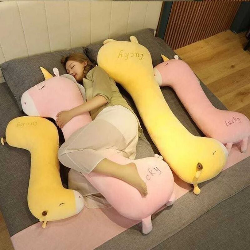 Guling Unicorn Lucu ukuran 120Cm Jumbo Halus Lembut Guling Unicorn Jumbo Plush Toys Boneka Kualitas 