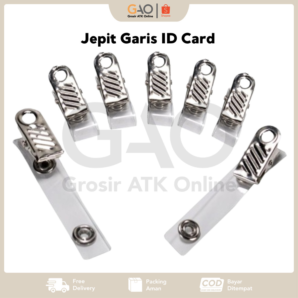 

Jepit Garis ID Card / Jepit Klip Nametag untuk ID Card - Per 1 PCS