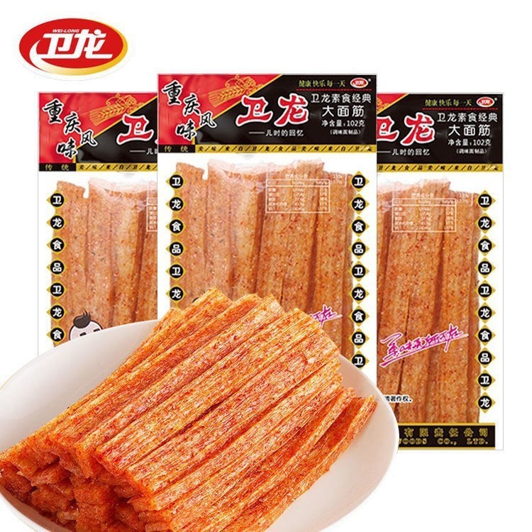 

Weilong Big Gluten 102g Chili Bars Classic transparent packaging Spicy sticks and bean products spicy snacks snacks spicy slices