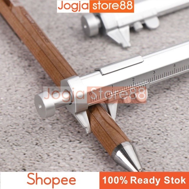 

Pena Pulpen | Multifungsi Kepala Pena 0.5mm Dengan Penggaris Pada Bagian Gagang - Silver