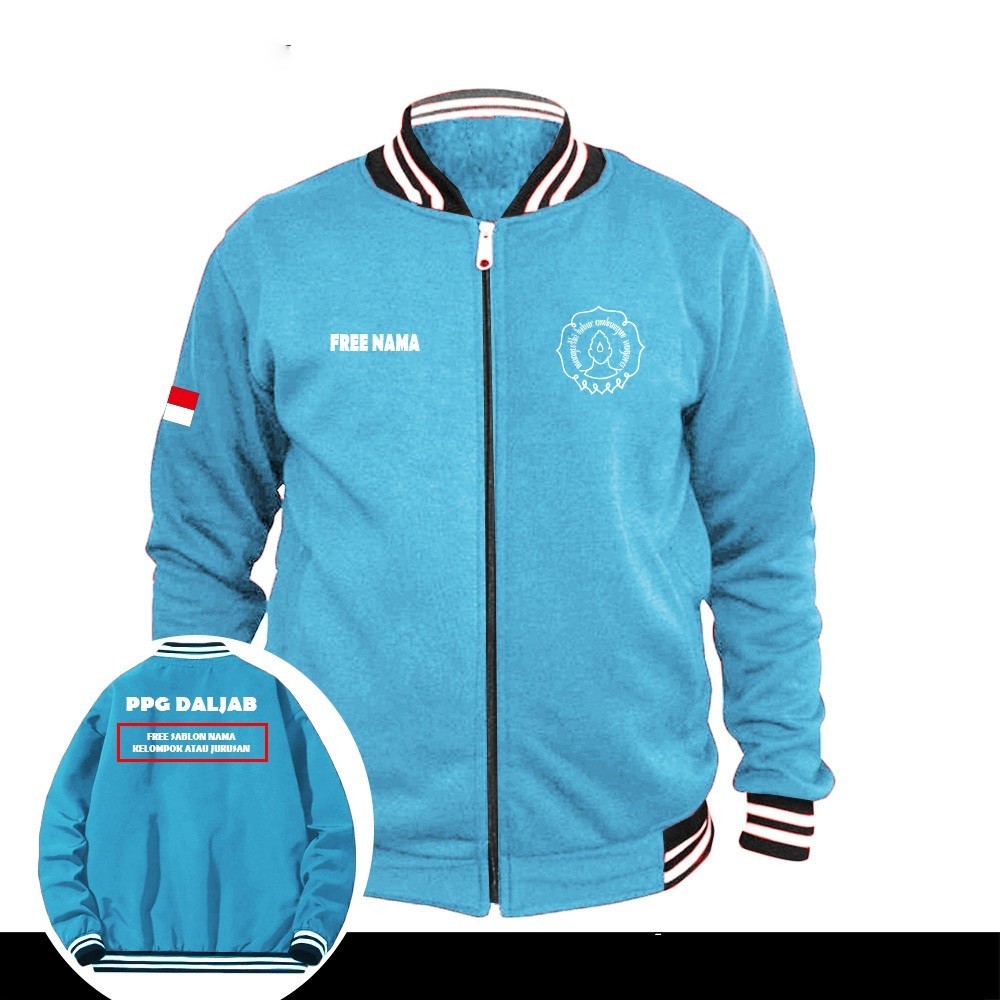 JAKET BASEBALL RESLETING GURU PPG DALJAB / JAKET DISTRO GURU / JAKET CUSTOM SABLON FREE / SABLON NAM