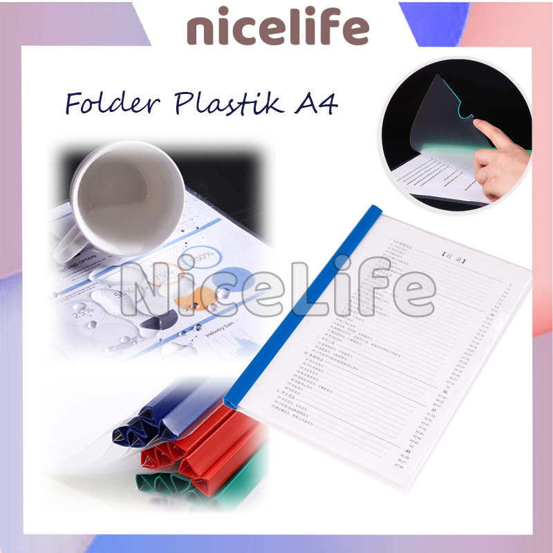 

A4 Sliding Report File Folder / Sheet Protector Folio / Report Cover Document File Holder Organizer