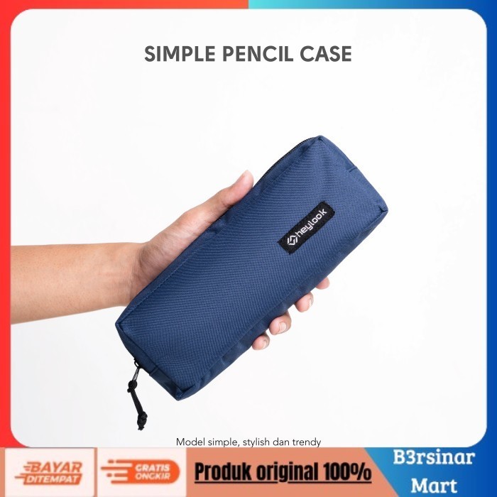 

[[KUALITAS TERBAIK]] TEMPAT PENSIL KOSTAK PENCIL CASE KOTAK PENSIL PULPEN ATK SEKOLAH Navy COD