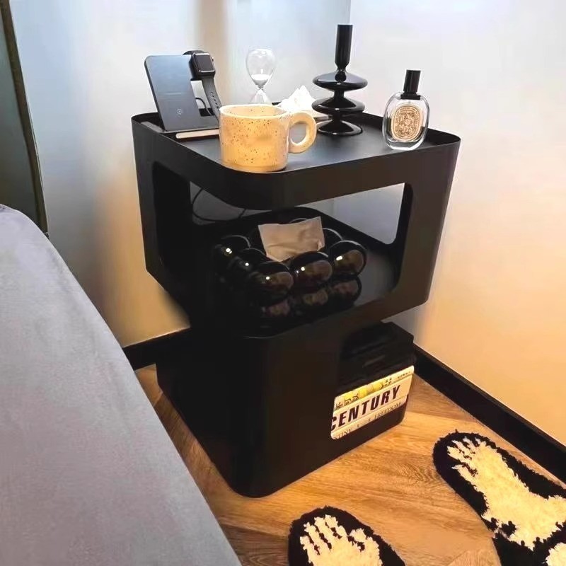 Kabinet samping sofa  lemari kopi kecil minimalis seni digital sederhana modern samping beberapa