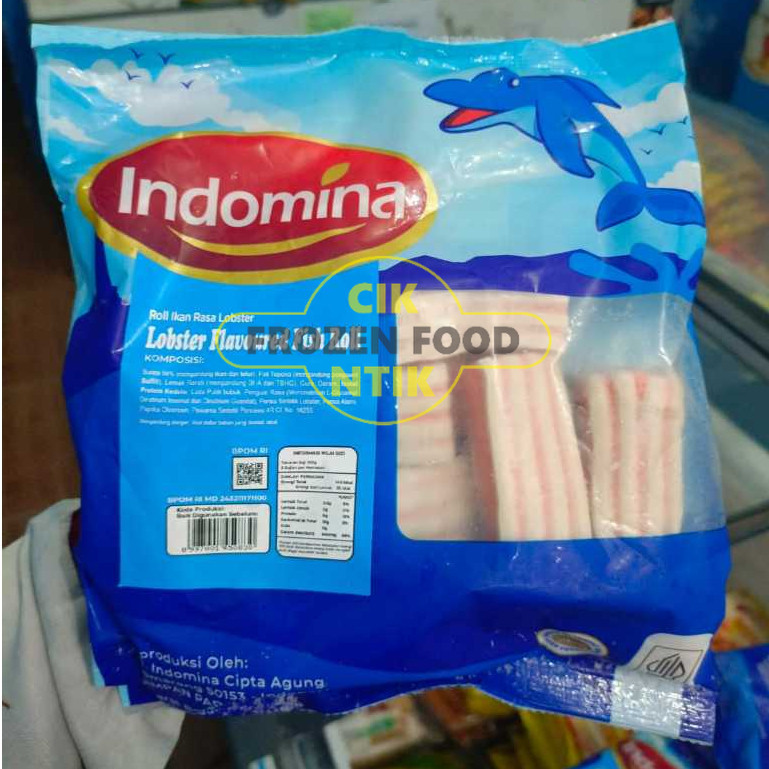 

Indomina Lobster Flav Fish Roll 500g Frozen food cik ntik Jambi cemilan jajanan seblak korea jepang