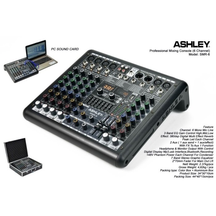 COD. Mixer Audio Ashley SMR 6 SMR6 ORIGINAL