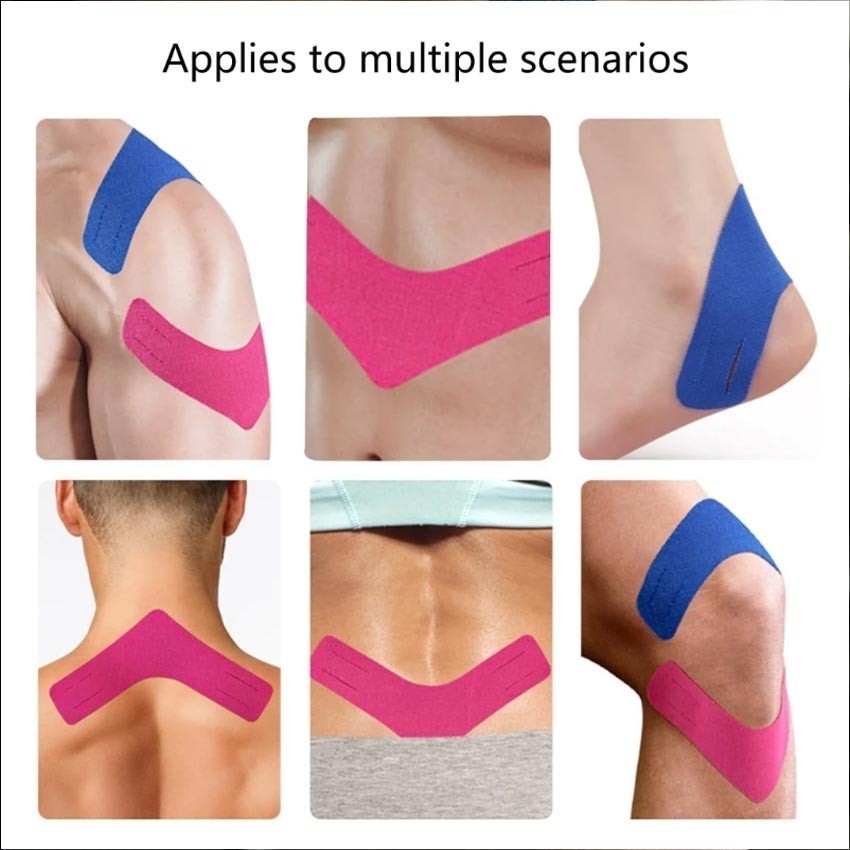 V Shape Kinesiology Tape Olahraga Kinesio Taping Alat Pelindung Terapi Lutut Knee Otot Tangan Kaki