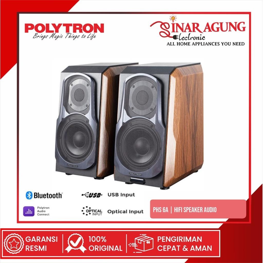 POLYTRON PHS6A / PHS-6A SPEAKER AKTIF PORTABLE - GARANSI RESMI