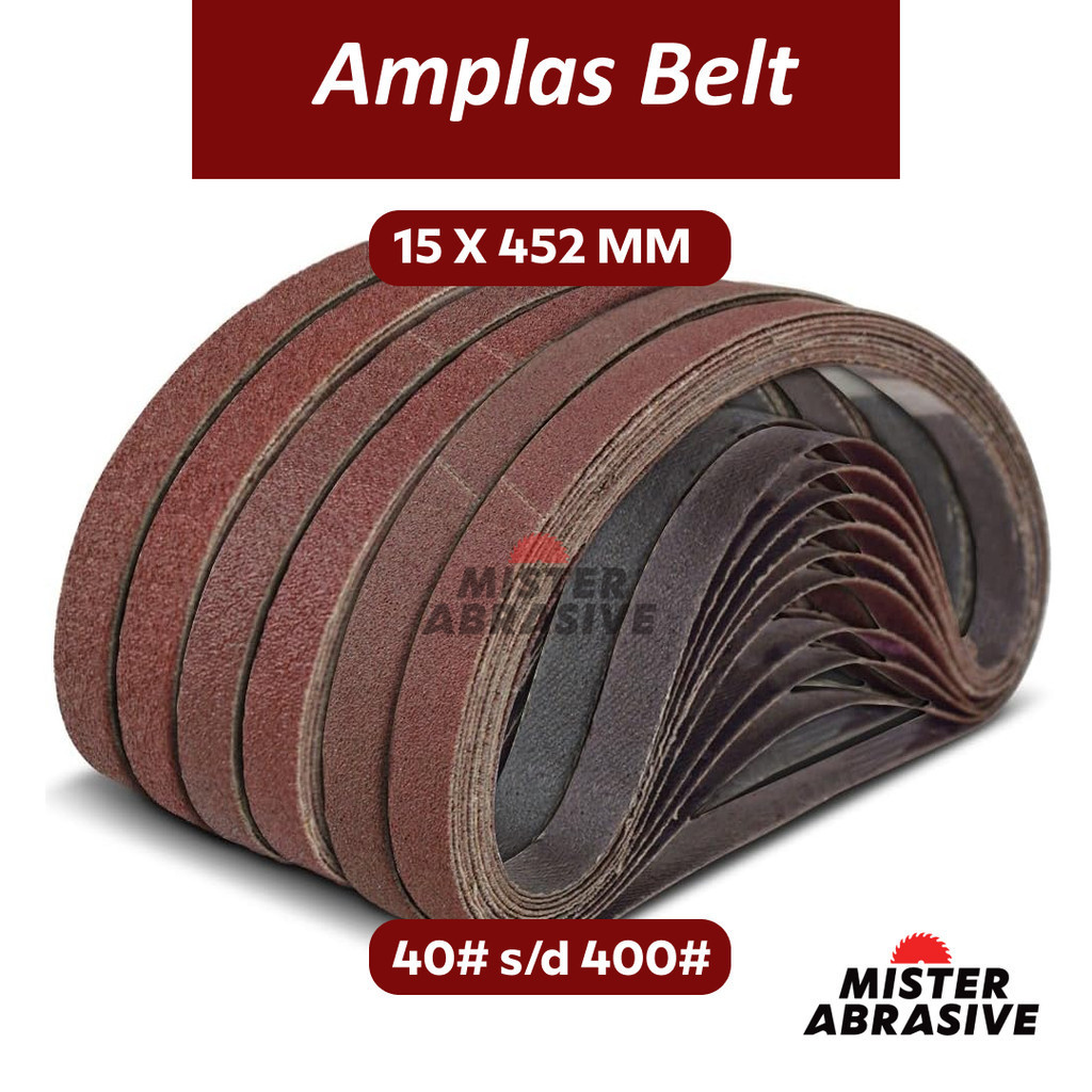 Amplas Belt 15x452 mm Sanding Sander 15 x 452 5/8 x 18 Inch Kerok Pulley