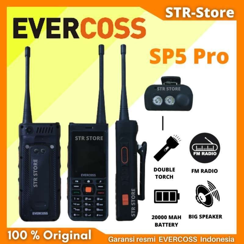 EVERCOSS SP5 PRO HP GUNUNG SINYAL KUAT HP BATERAI 20000 MAH HANDPHONE