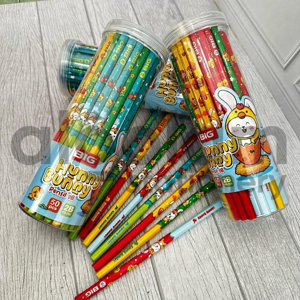 

SATU POT ( 50 PCS ) Pensil 2B Big Karakter Lucu