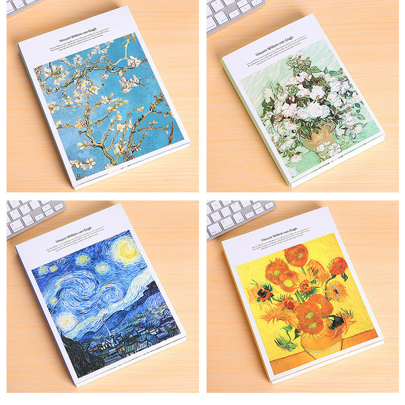 

【Ready】A4/A5 256pages Van Gogh Vintage Blank Sketchbook Thick White Paper