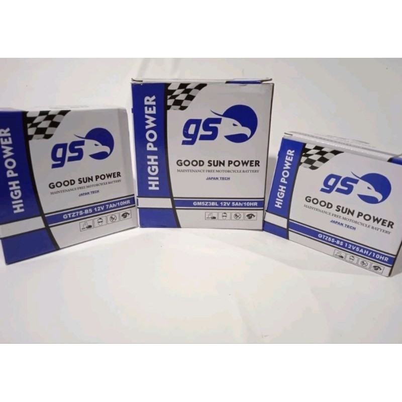 TERMURAH AKI MOTOR GS GOOD SUN GMZ-3BL 12V 5Ah/10HR