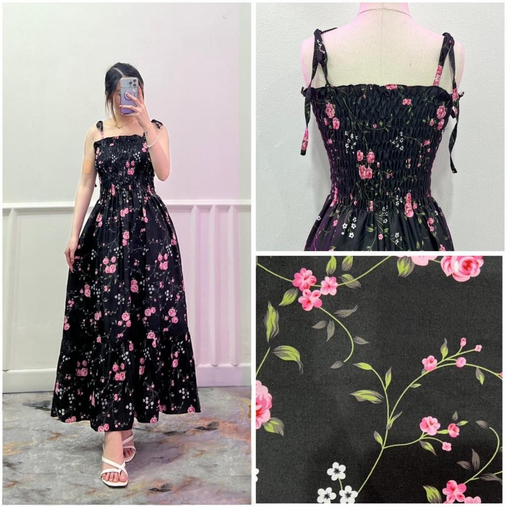 Tq88indonesia Long Dress Wanita Terbaru / CANDAKENSI DRESS TALI WANITA / DRESS TANKTOP PANJANG / Baj