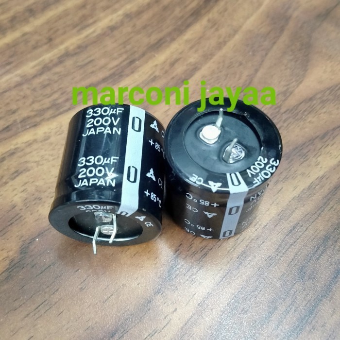 kapasitor Elco 330uf 200volt Matsushita 30x30 -MU14