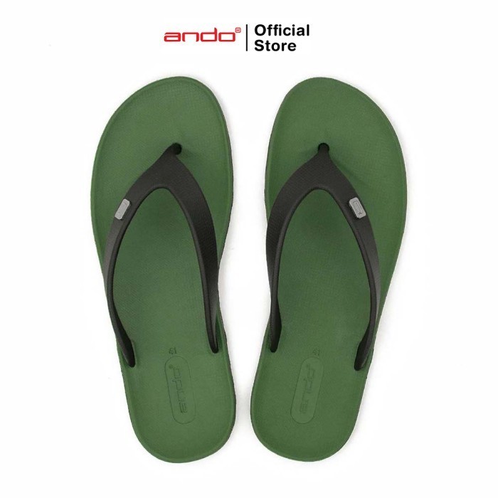 Freza_Store99 Ando Official Sandal Viral Pria Dewasa - Army/Hitam - 38