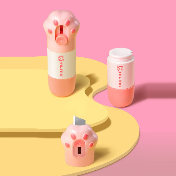 Peachs - 6317 Penghapus Alamat Resi Paket / Cutter Mini 2 In 1