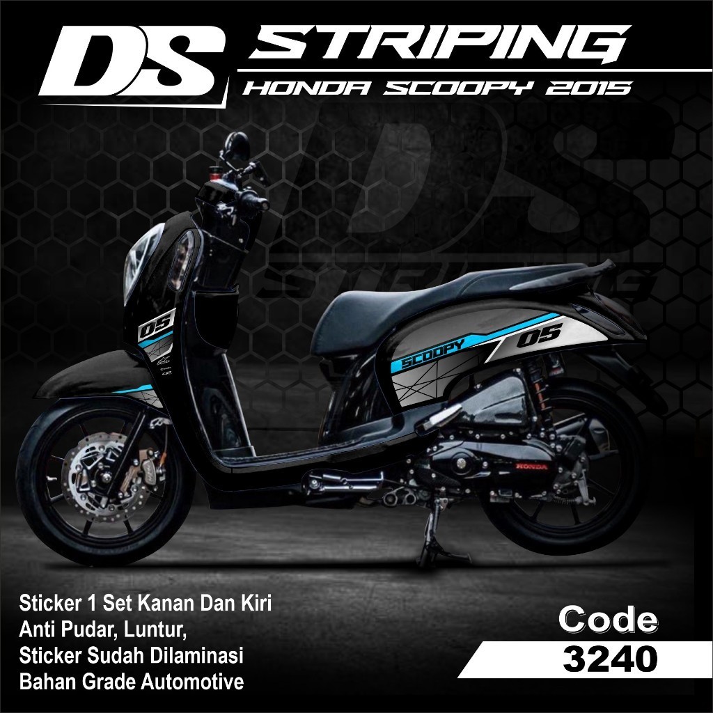 Stiker Striping Scoopy 2013 2014 2015 2016
