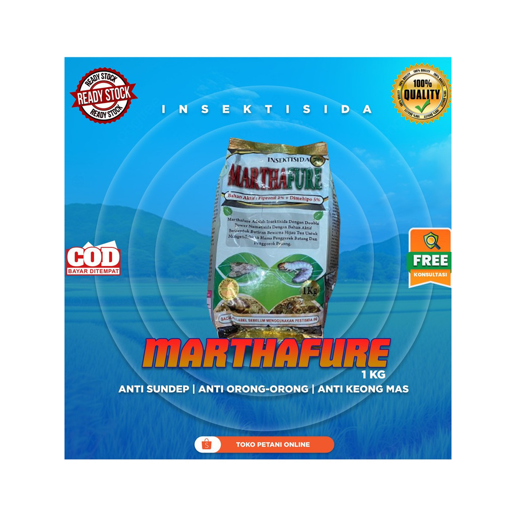 MARTHAFUR Kemasa 1 kg Karbofuran dan Dimepho anti sunde Anti Orong2 Anti Keong Mas