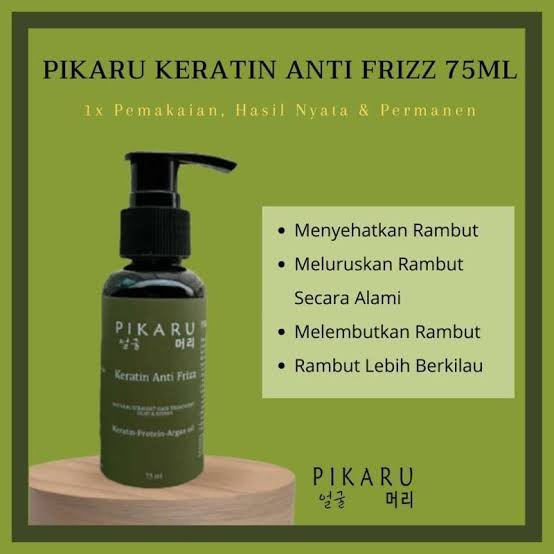pikaru keratin rambut anti frizz