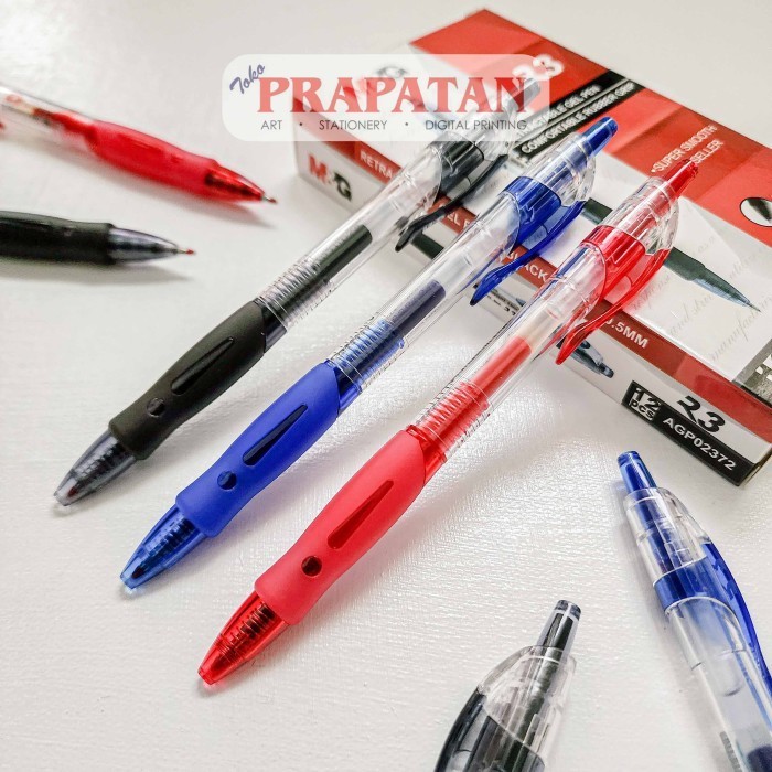 

GS99 M&G Retractable Gel Pen 0.5mm 23/25 | Pena Jel | Pulpen - Hitam, 0.5MM 23