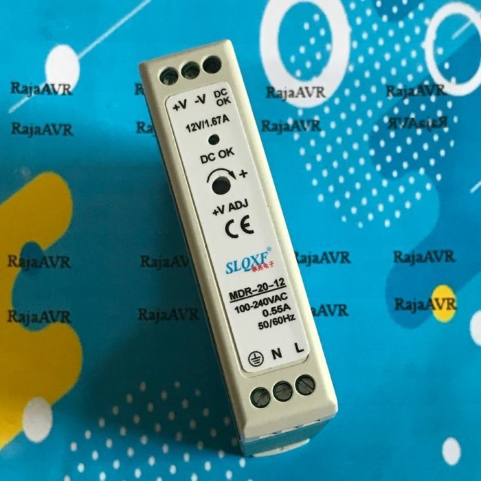 DC99 Power Supply 12V 24V DIN RAIL 40W Panel Mount 20W 40W 60W 100W - MDR20-12V-20W