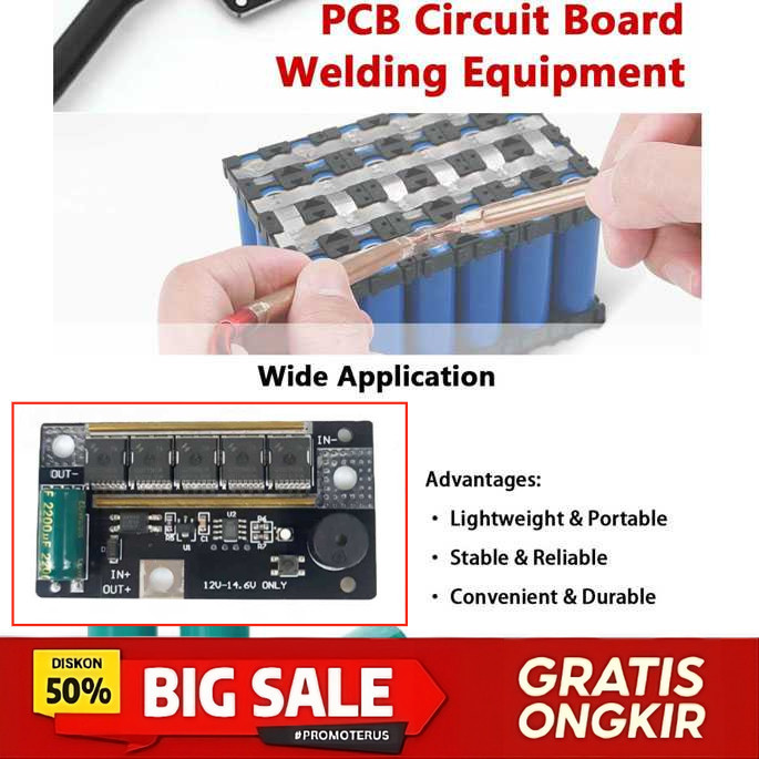 Alat Las Baterai 18650 DIY PCB Battery Spot Welder Portable Circuit Board PCB Battery Input DC 12V