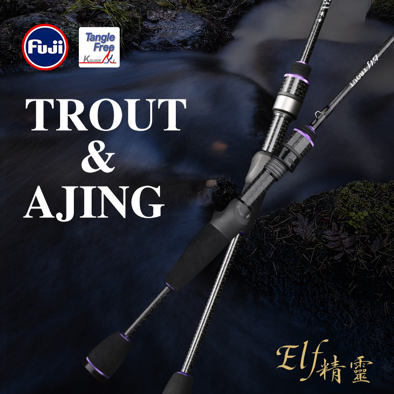 TSURINOYA AJING TROUT Rod 65g UL/L 1.83m 2.26m 2.49m Spinning Rod Casting Rod FUJI Guide Accessories