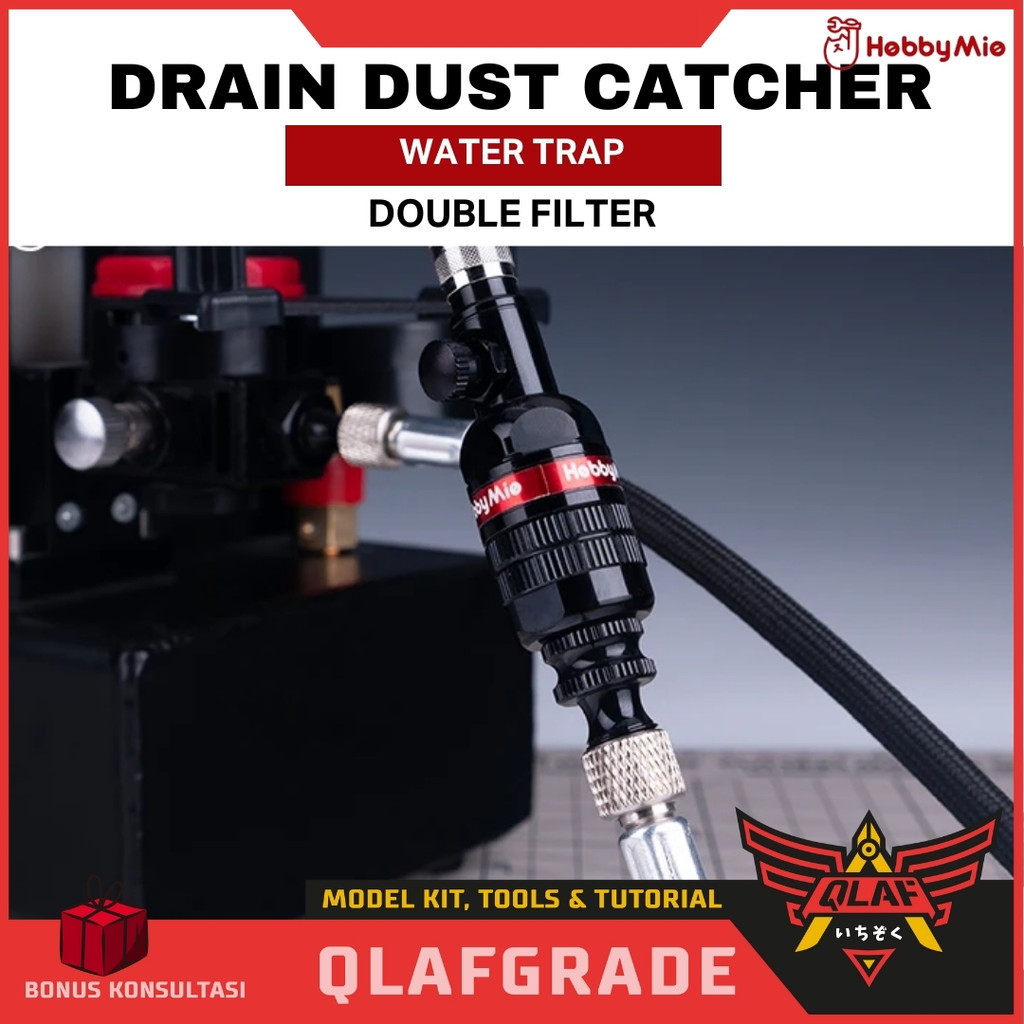 Water Trap DRAIN DUST CATCHER Hobby mio - Double filter perangkap air udara debu airbrush pen brush