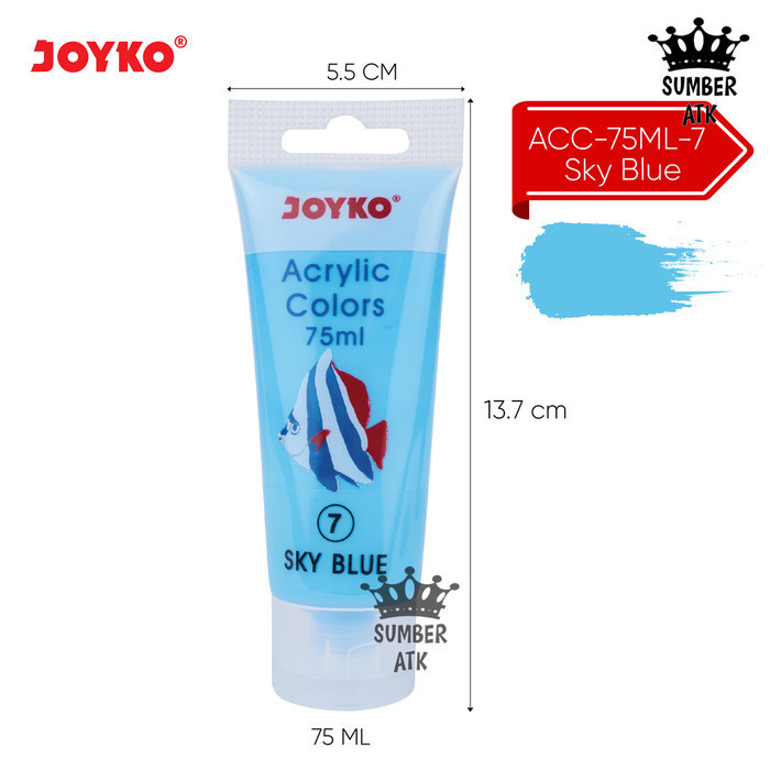 

G874R~ Promo Murmer Acrylic Color Cat Akrilik Joyko TiTi ACC-75ML - SKY BLUE