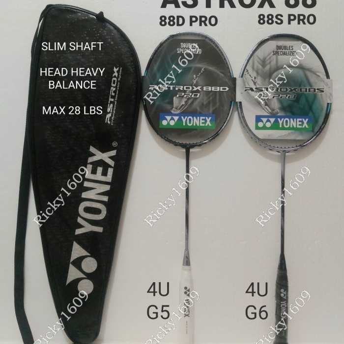 RAKET BADMINTON YONEX ASTROX 88S PRO / ASTROX 88D PRO (GEN 3) JAPAN  88S PRO 4UG5, RAKET SAJA