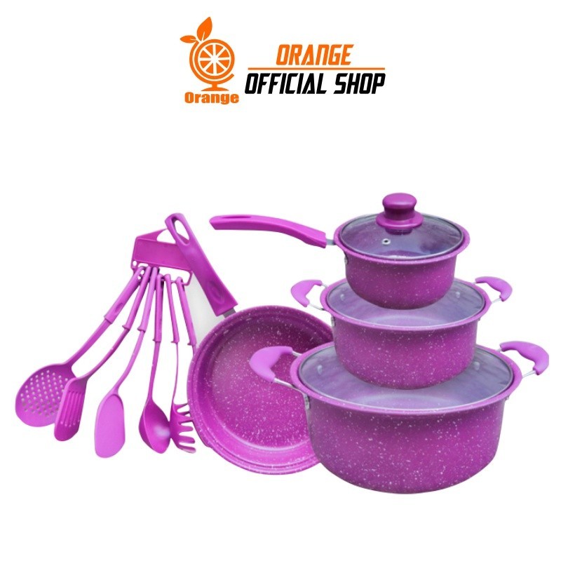Panci Set paket hemat Panci stainless steel Set 13 Tutup Kaca Serbaguna panci set lengkap