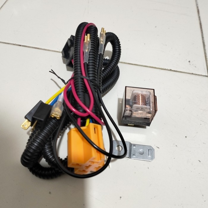 kabel relay lampu tembak led motor kabel pemasangan lampu tembak motor -RCHD89