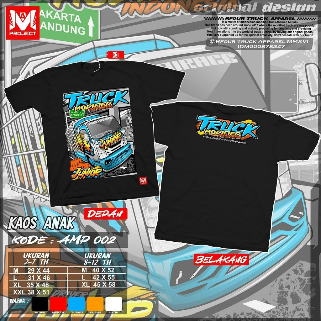 KAOS TRUK OLENG ANAK 2-12 TAHUN BAJU KAOS TRUK ANAK ANAK TERBARU KAOS TRUK ANAK JUNIOR KAOS ANAK LAK