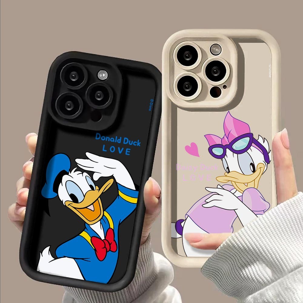Softcase OPPO A17 A16 A16S A16K A16e A15 A15s A76 Donald Duck Couple Phone Casing Soft Silicone TPU 