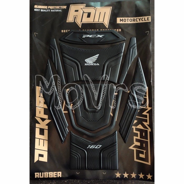 ORIGINAL Karpet Tankpad PCX New/PCX 160 Karet Timbul - Hitam