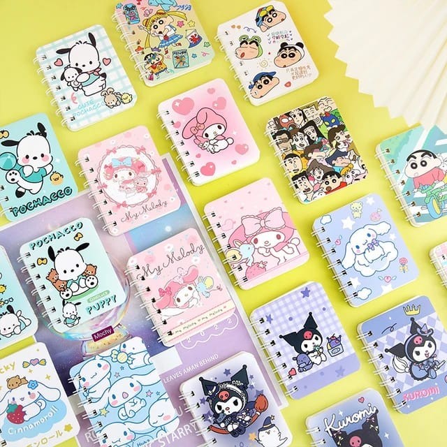 

STIPA Buku Tulis Notes Diary Spiral Karakter Kecil Fancy Notebook Diari ATK Sekolah Kantor