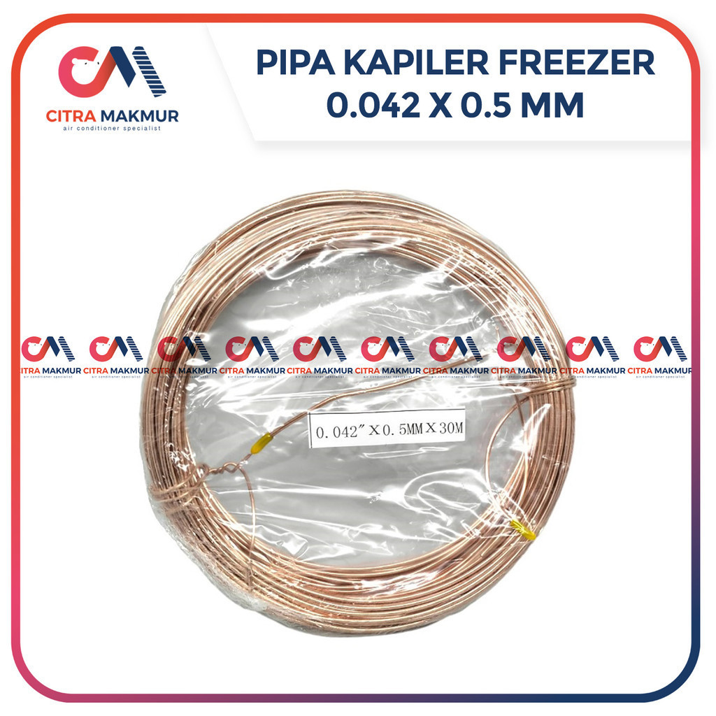 Pipa Kapiler Freezer 042 Meteran Capiller Tembaga Kulkas Es Jumbo Kondensor Kompresor AC