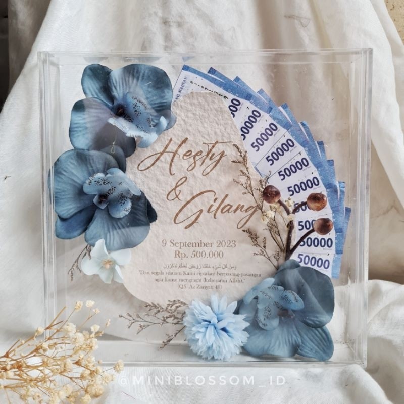 URI Bingkai Mahar Akrilik / Frame Mahar Akrilik / Mahar Minimalis Modern / Mahar Pernikahan Transpar