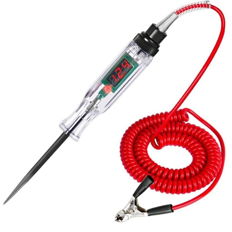 NEW Tespen Digital DC Tester Testpen Kelistrikan Listrik Mobil Motor 6v/12v/24v auto voltage Univers