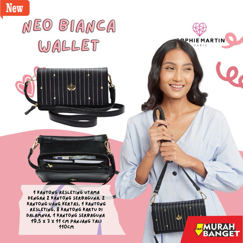 tas selempang wanita shopee haul SOPHIE MARTIN DOMPET WANITA NEO BIANCA / DOMPET PESTA SOPHIE