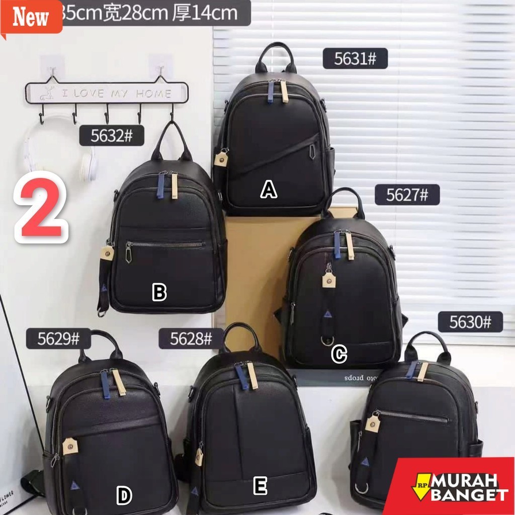 tas ransel wanita shopee Tas ransel cewek korea import tas punggung wanita hitam kulit