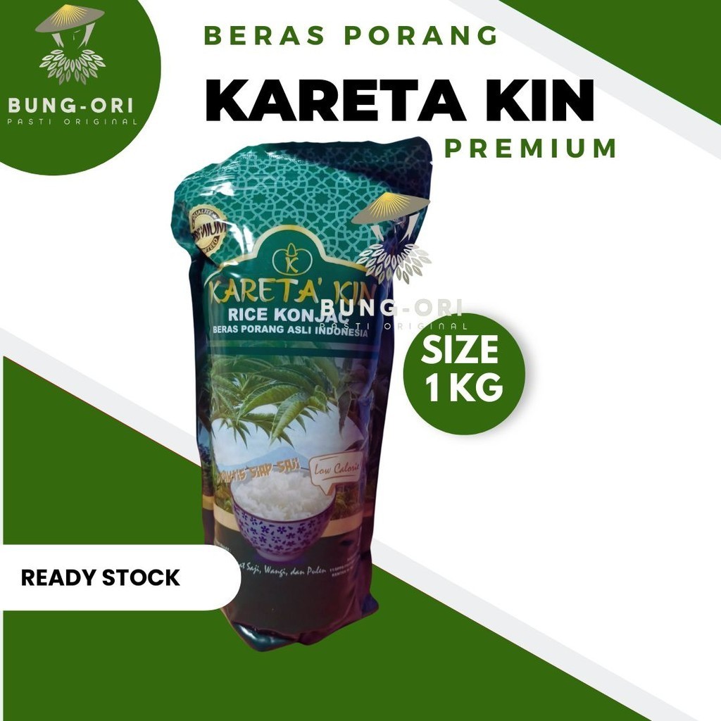 

Kareta kin PREMIUM Beras Porang 1 KG Shirataki Konjac Rice