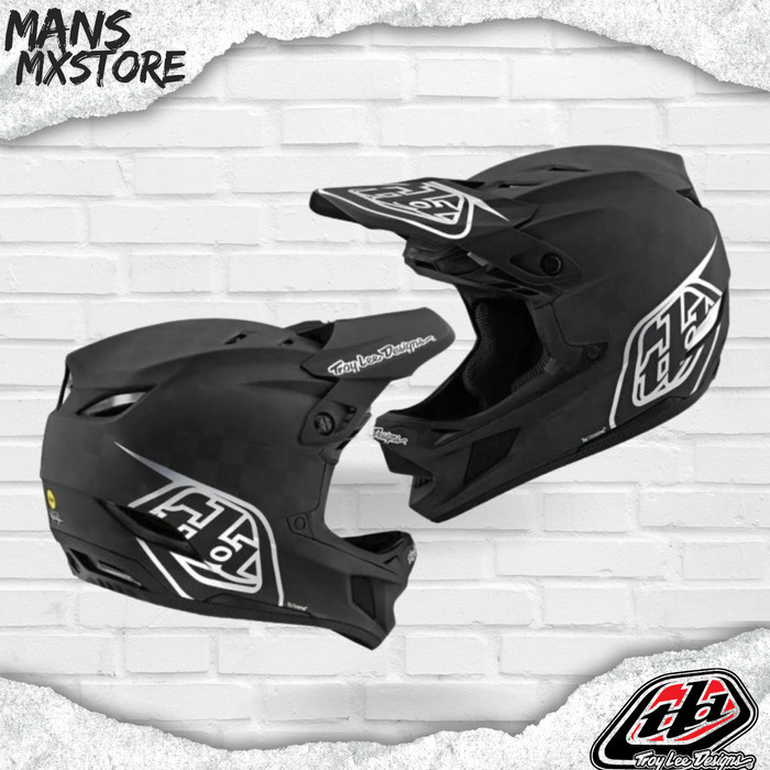 HELM TLD SE5 ECE CARBON STEALTH BLACK / CHAR HELMET TROY LEE DESIGN ORIGINAL